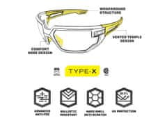 Mechanix Wear taktické ochranné brýle Vision Type-X s balistickou ochranou, provedení čiré