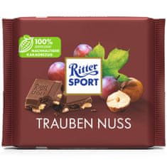 Ritter Sport Ritter Sport mléčná čokoláda s rozinkami a lískovými ořechy 100g