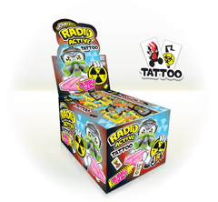 JohnyBee Johny Bee Radioactive žvýkačka tutti-frutti s tetováním 5g