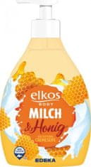 Elkos Elkos Tekuté mýdlo s dávkovačem Mléko & Med 500ml