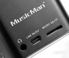 MusicMan Mini přenosný reproduktor, černá