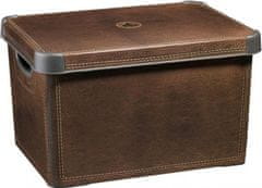 Dekorativní úložný box Leather 25 l