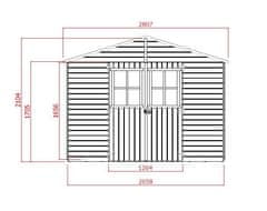 SOLID dřevěný domek SOLID ESTER 281 x 194 cm (P859) set