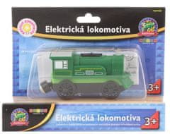 Elektrická lokomotiva zelená