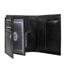 Luxusní pánská kožená peněženka černá Andreus