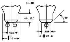 Rabalux  LED nástěnné bodové svítidlo Norton 1x3W | GU10 | 220lm | 3000K - chrom