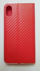 R2Invest Kožené pouzdro CARBON pro Huawei Mate 20 Lite - červené