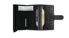 Secrid Černá kožená minipeněženka SECRID Miniwallet nile MN-Black SECRID