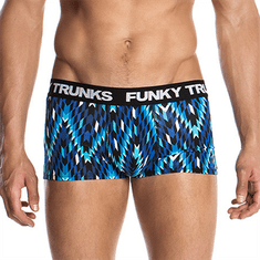 Funky Trunks Blue ZigZag pánské boxerky Barva: modrá, Velikost: XL