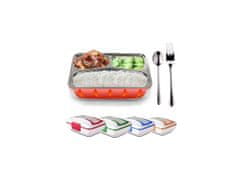 Alum online Ohřívací box na jídlo s kovovou nádobou a příborem 220V a 12v (2v1)