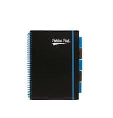 Pukka Pad Blok "Neon černý notepad", A4, mix barev, linkovaný, 100 listů, spirálová vazba