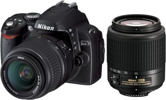 Nikon D40 Black / AF-S 18-55 DX II + AF-S 55-200 DX I