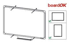 boardOK Lakovaná tabule na fixy se stříbrným rámem 200 x 120 cm