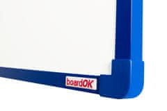 boardOK Keramická tabule na fixy s modrým rámem 180 x 120 cm