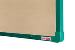 boardOK Textilní nástěnka se zeleným rámem 060 x 090 cm