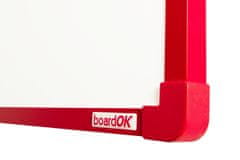 boardOK Keramická tabule na fixy s červeným rámem 200 x 120 cm