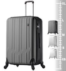 Mia Toro Cestovní kufr MIA TORO M1301/3-L - stříbrná