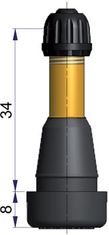 SCHRADER Bezdušový ventil pro dodávky – délka 35mm