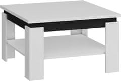 Meblocross Konferenční stolek Alfa - bílý mat / černý vysoký lesk