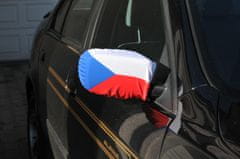 Česká vlajka na zrcátko auta - pár - 26 x 28 cm