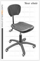Ergolinia Průmyslová židle SYSTEM PRO BLACK 1B+2A+4A+5C
