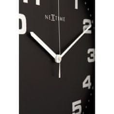NEXTIME Designové nástěnné hodiny 3053zw Nextime Dash black 35cm
