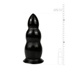 All Black All Black Dildo 23 cm, masivní baculatý kolík s průměrem 8 cm