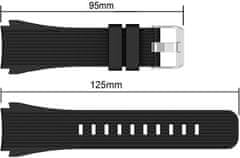 Silikonový řemínek pro Samsung Galaxy Watch - Černý 22 mm