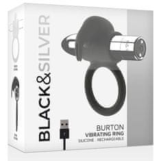 BLACK&SILVER Black and Silver BURTON (Silver Edition), vibrační kroužek na penis 3,5 cm