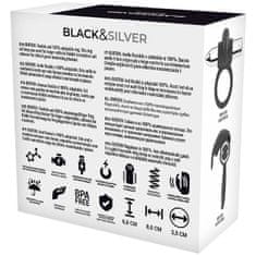 BLACK&SILVER Black and Silver BURTON (Silver Edition), vibrační kroužek na penis 3,5 cm