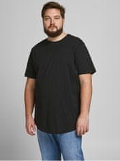 Jack&Jones Plus Pánské triko JJENOA Long Line Fit 12184933 Black (Velikost 3XL)