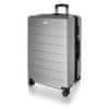Cestovní kufr DE2966 Stříbrný L 76x50x33 cm