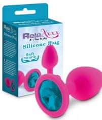 Realistixxx RelaXxxx Silicone Plug M růžová/modrá silikonový anální šperk