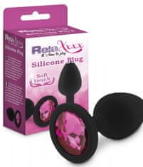 Realistixxx RelaXxxx Silicone Plug M černá/růžová silikonový anální šperk