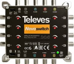 Televes multiswitch TE-508 s regulací výstupní ŕovně