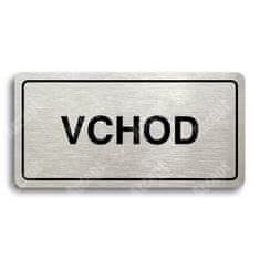 ACCEPT Piktogram VCHOD - stříbrná tabulka - černý tisk
