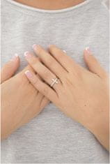 Amen Růžově pozlacený stříbrný prsten se zirkony Rosary ACORB (Obvod 52 mm)