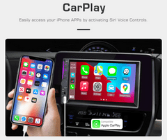 AKAMATE Apple CarPlay Android Auto 2din univerzální AUTORÁDIO s BLUETOOTH, USB, NAVIGACÍ přes CarPlay/Android Auto rádio do auta s univerzálním rozměrem, Kamera zdarma