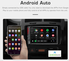 AKAMATE Apple CarPlay Android Auto 2din univerzální AUTORÁDIO s BLUETOOTH, USB, NAVIGACÍ přes CarPlay/Android Auto rádio do auta s univerzálním rozměrem, Kamera zdarma