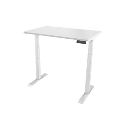 Delso Elektrický výškově nastavitelný stůl PROJUSTER 140x80cm, bílá podnož, bílá deska