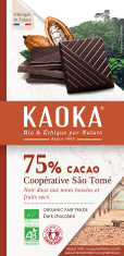 KAOKA Bio hořká čokoláda 75% São Tomé 100 g