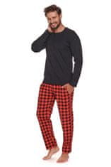 Doctor Nap DN 4330 červené pánské pyžamo dlouhé Barva: červená, Velikost: 2XL