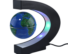 Richie Svítící Globus, Levitující Zeměkoule, vznášející se Globus Zeměkoule, Dekorace létající globus - zlatá a modrá, LED mapa světa Magnetická levitační plovoucí koule, elektronická antigravitační lampa