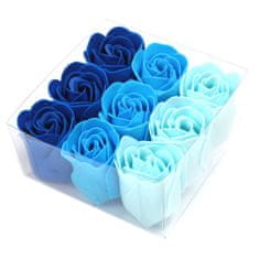 AWGifts Mýdlové růže 9ks - svatební modré
