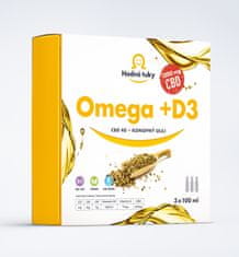 Prémiový Omega +D3 konopný olej, 1200 mg CBD, 3x100ml