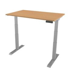 Delso Elektrický výškově nastavitelný stůl PROJUSTER 180x80cm, šedá podnož, buk deska