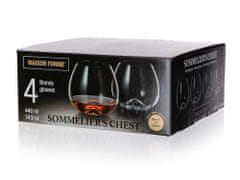 MAISON FORINE Sada sklenic na brandy SOMMELIER CHEST 440 ml, 4 ks