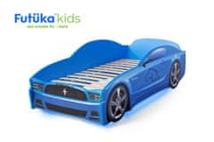 Futuka Kids Dětská postel auto LIGHT MG + Spodní světlo MODRÁ