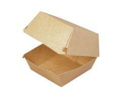 ECO krabičky Papírová krabička na hamburger recyklovatelná hnědá 115 x 115 x 100 mm, 250ks