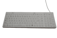 RadBee Technology SK312-BL Voděodolná antibakteriální klávesnice s podsvícením, bílá